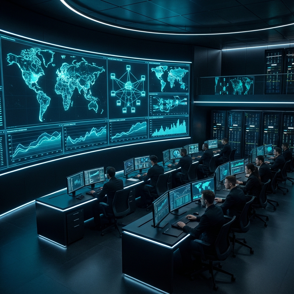 Ingenieros del NOC trabajando